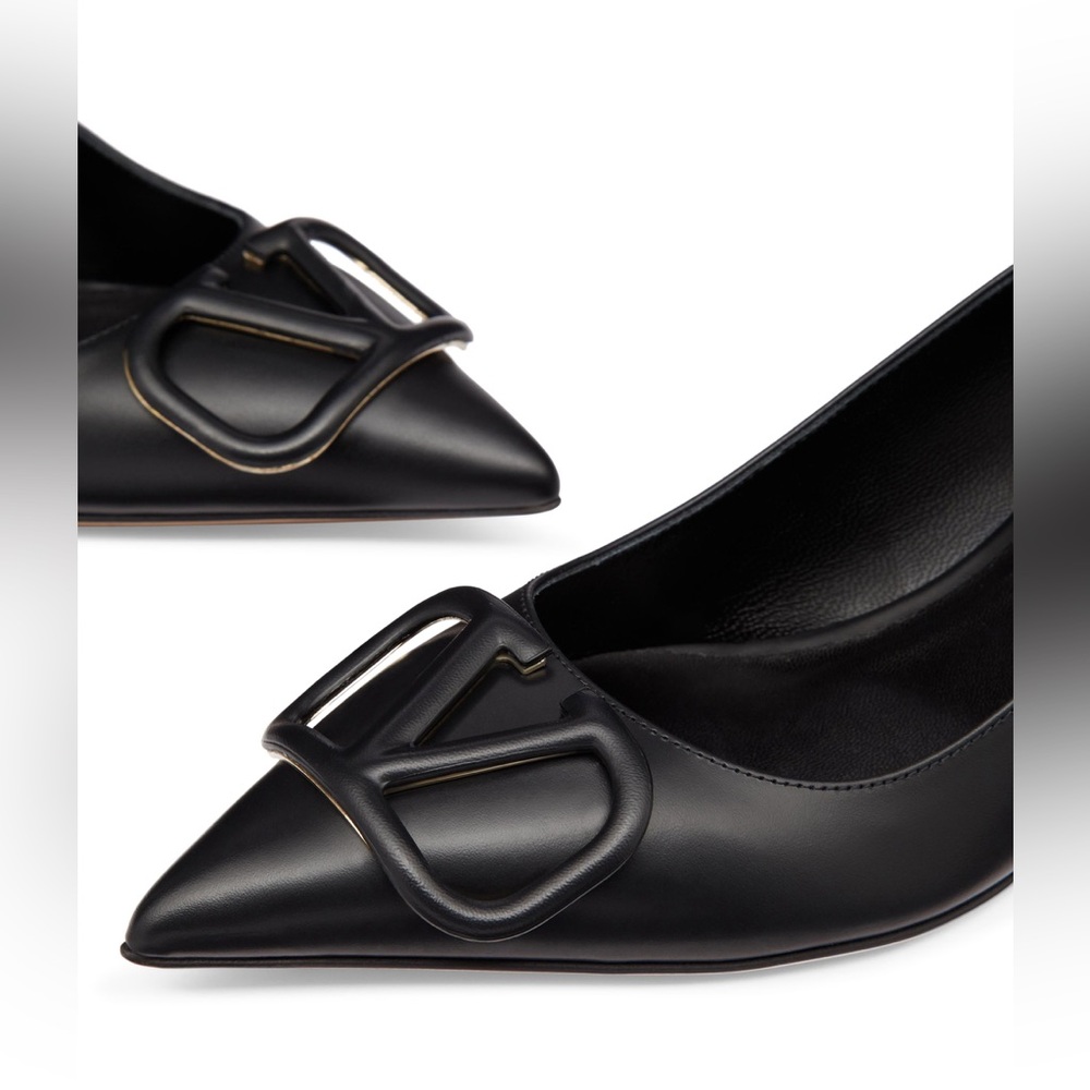 VALENTINO GARAVANI VLOGO LETHER HEELS - Picture 10 of 13